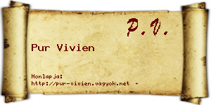 Pur Vivien névjegykártya